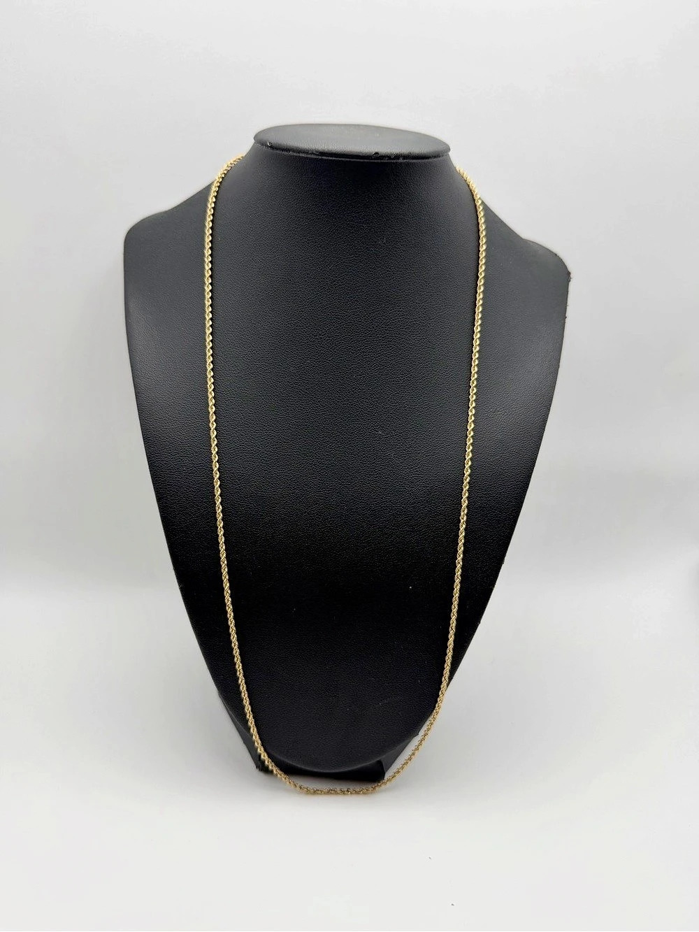 Vintage 14K Yellow Gold Long Rope Chain Necklace
